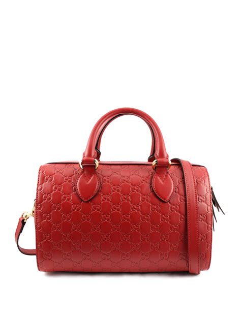 bauletto gucci monogramma manici rossi|Bauletti Gucci .